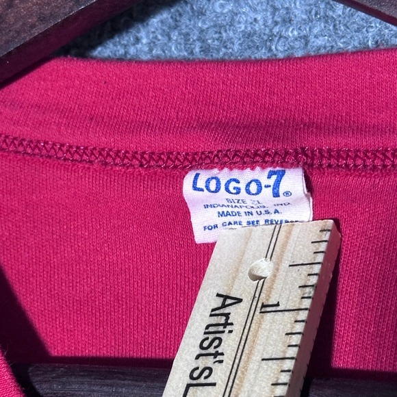 Vintage Logo 7 San Francisco 49ers V Neck Jersey T Shirt Womens Size XL Red Gold - Picture 3 of 10